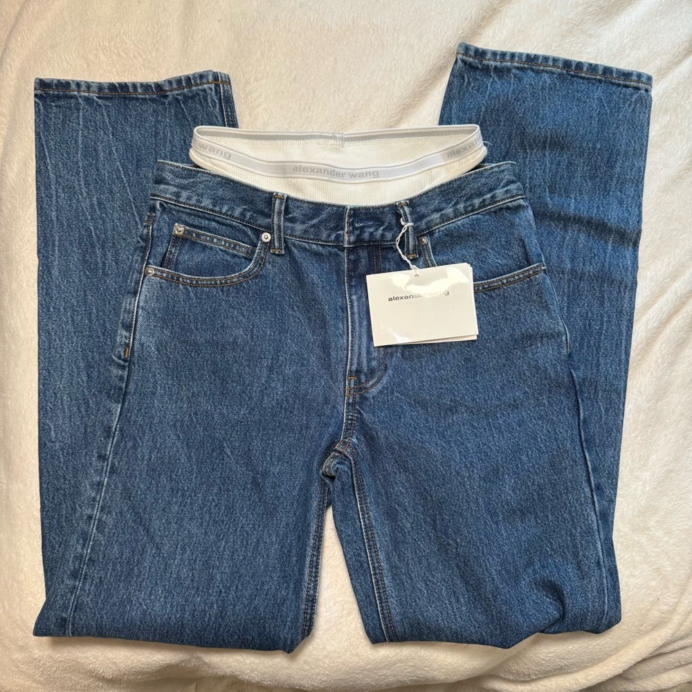 Alexander Wang straight leg underwear jeans
